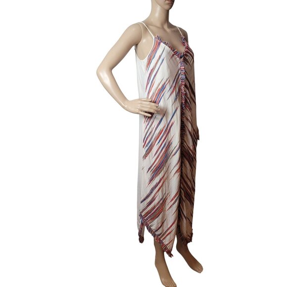 Bohemian-Inspired Fringe Hem Spaghetti Strap Maxi Dress - Picture 5 of 16